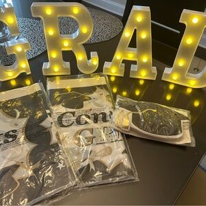 Light-Up Letters Graduation Party Decor bundle